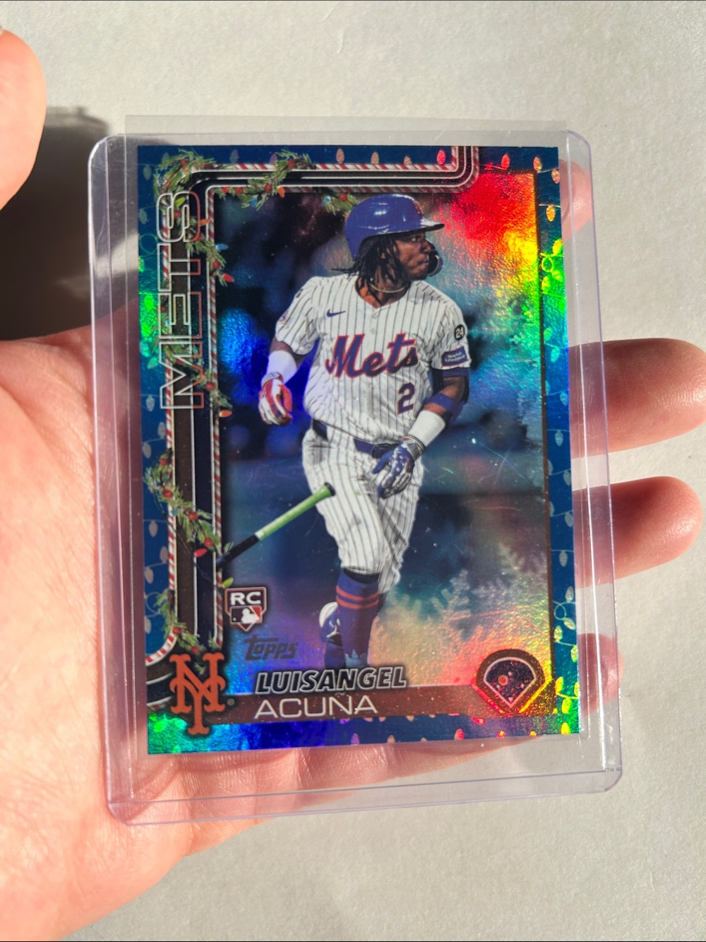Topps Mets Blue Orange Holiday Luisangel Hernández Baseball Card